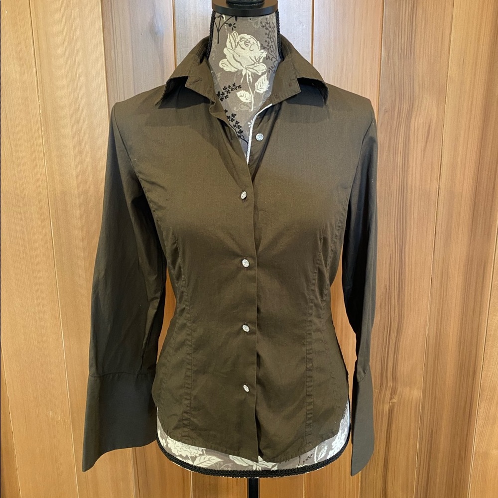 Brown button up shirt